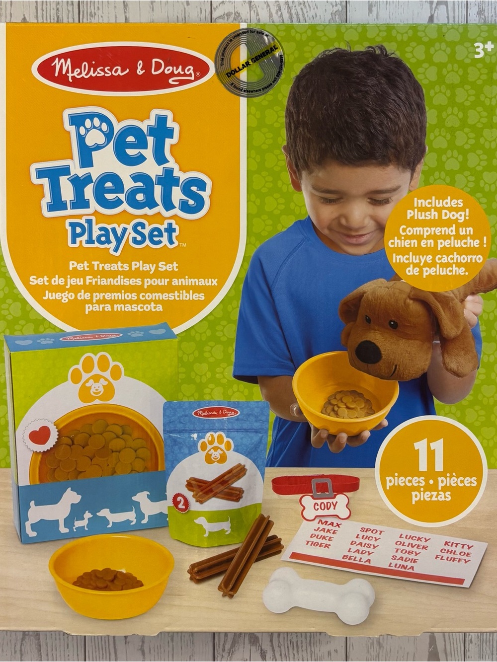 Melissa & Doug Pet Treats Play Set NEW 11 Pc Plush Puppy Pretend Play Toy